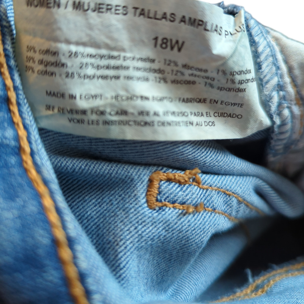 Gloria Vanderbilt 18W Women's Kaia Skimmer Denim Jean Capris NEW Plus Casual - Picture 9 of 9